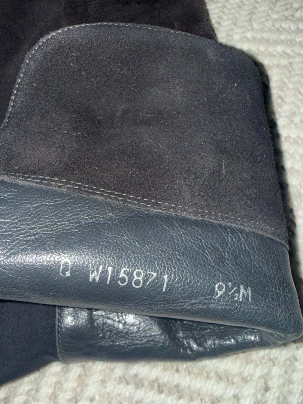 Stuart Weitzman 5050 Black Suede OTK Boot Detail